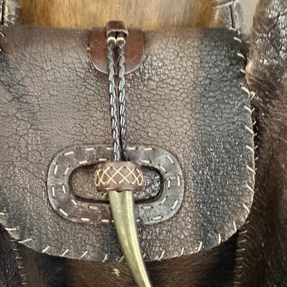 Genuine leather handbag  Western *** distressed*** made in Italy - Picture 5 of 8